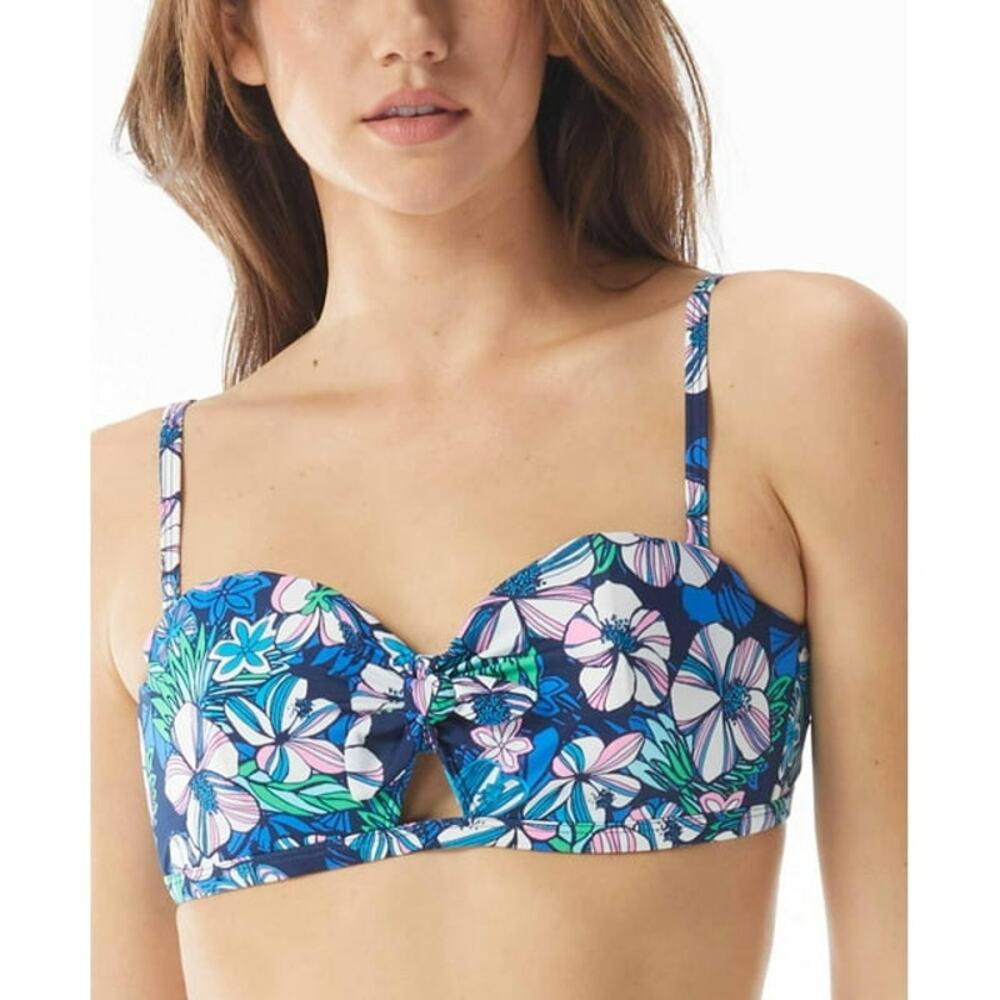 Sundazed Beka Floral Bow Bikini Swim Top Beach Resortwear Pool 36D
